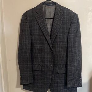 Daniel Hechter Men's Gray Plaid Blazer